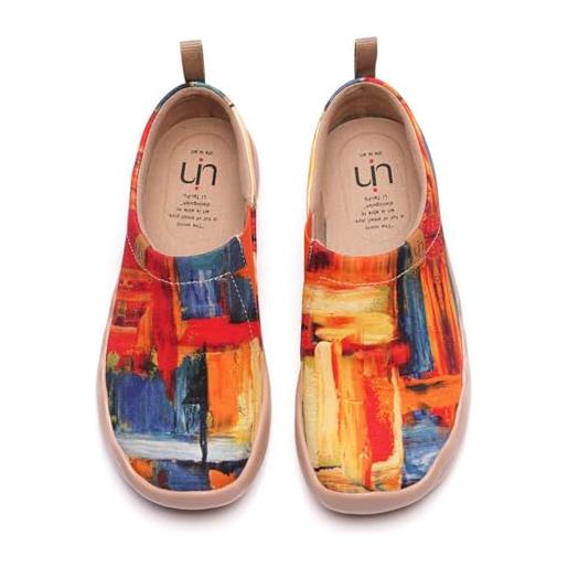 UIN scarpe ginnastica scarpe espadrillas casual slip on mocassini sneakers basse colorate in tela dipinta a mano