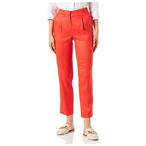 Naf Naf kleo p1 pantaloni eleganti, rosso arancio, 44 donna