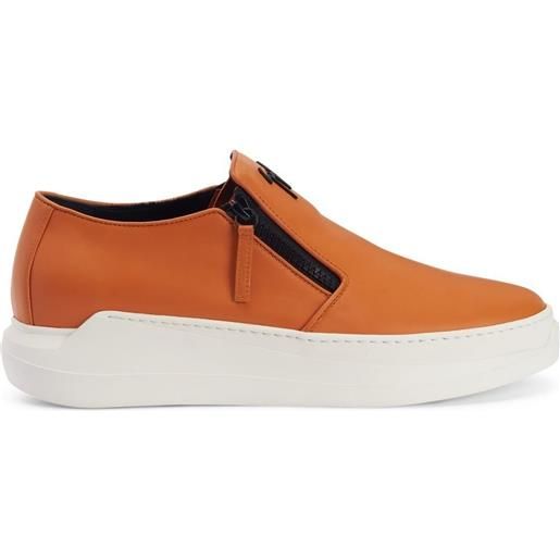 Giuseppe Zanotti sneakers con zip conley - arancione