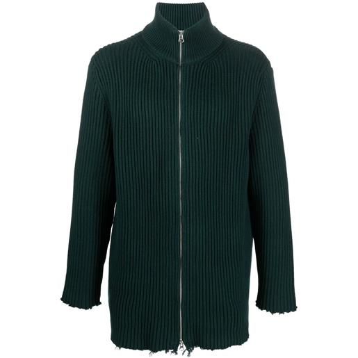 MM6 Maison Margiela maglione con effetto vissuto - verde