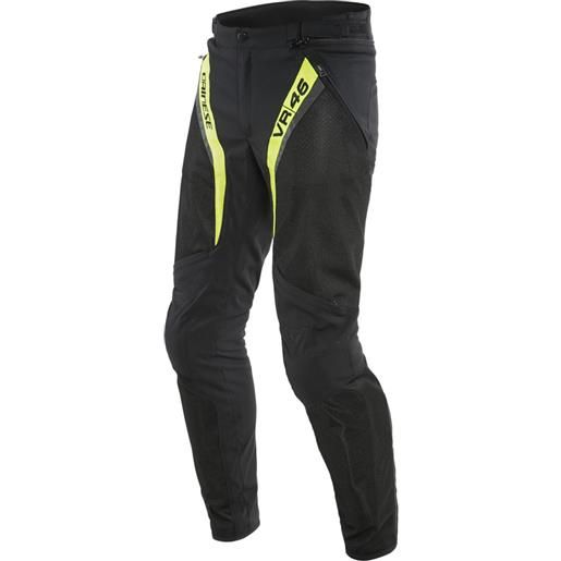 DAINESE - pantaloni DAINESE - pantaloni vr46 grid air tex nero / fluo-giallo