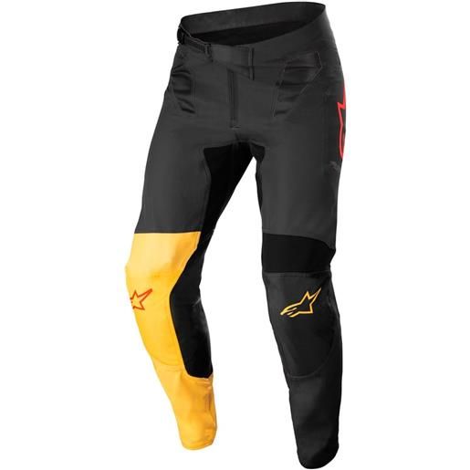 ALPINESTARS - pantaloni ALPINESTARS - pantaloni supertech blaze nero / warm giallo / fluorescent rosso