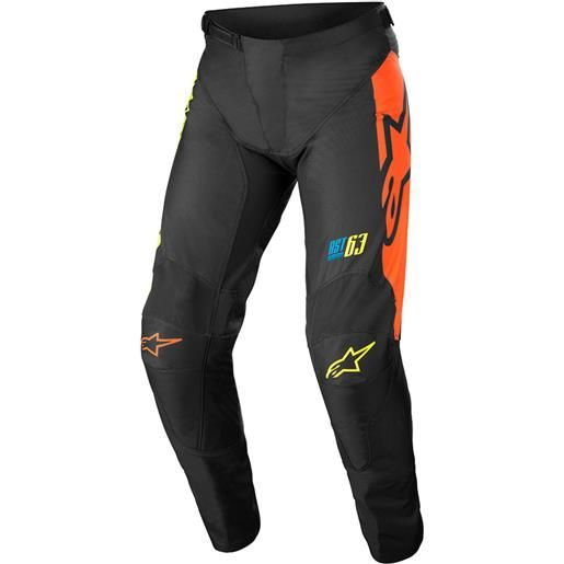 ALPINESTARS - pantaloni racer compass nero / fluorescent giallo / coral