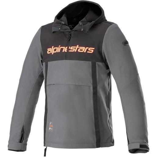 ALPINESTARS - giacca sherpa nero / tar gray / rosso fluo