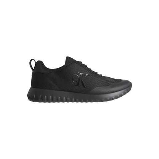 Calvin Klein Jeans sneakers da runner uomo sporty runner eva slipon mesh scarpe sportive, nero (black), 44 eu