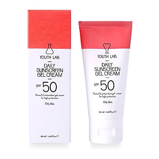 YOUTH LAB. daily sunscreen gel cream spf 50 oily skin 50ml