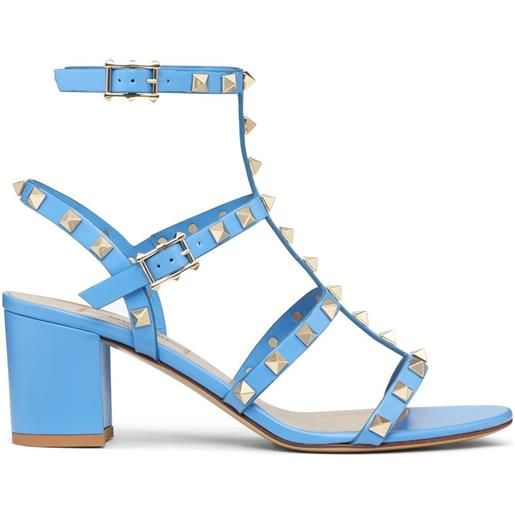 Valentino Garavani sandali rockstud con tacco largo 60mm - blu