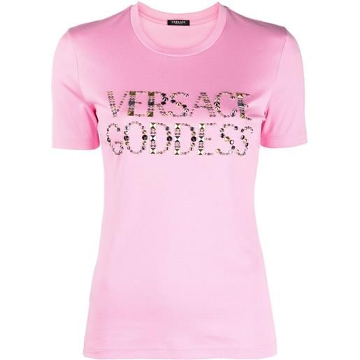 Versace t-shirt con decorazione - rosa