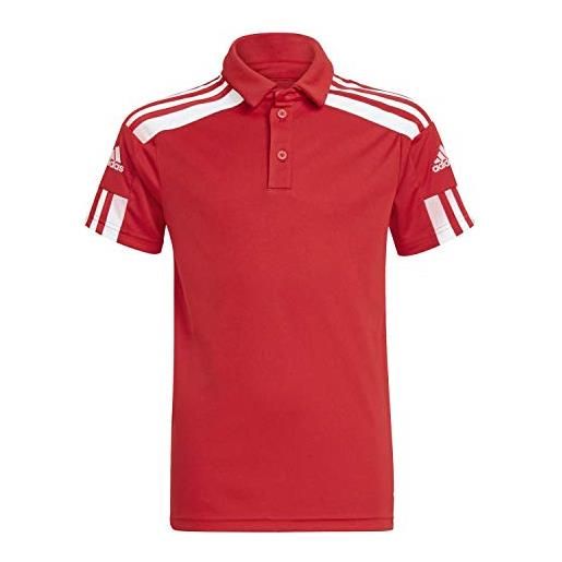 adidas squadra 21 short sleeve polo shirt, unisex-bambini e ragazzi, team power red/white, 128