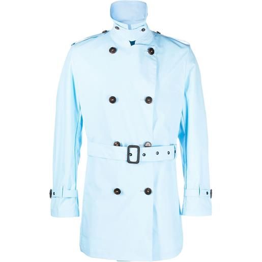 Mackintosh cappotto doppiopetto kings - blu
