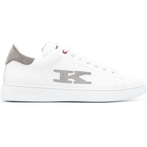 Kiton sneakers con logo - bianco
