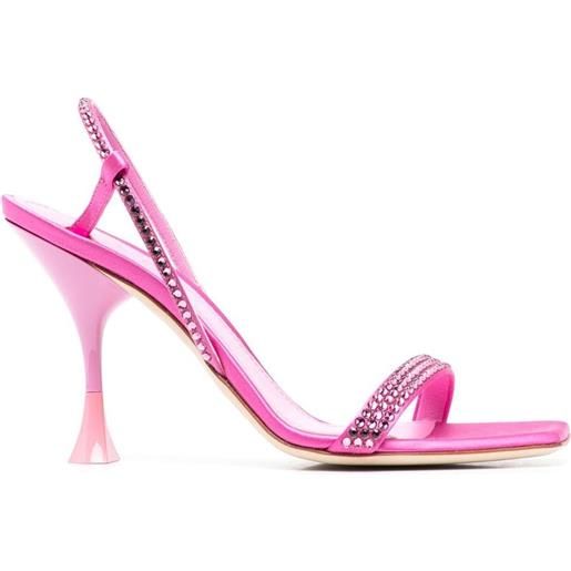 3juin sandali con cristalli 100mm - rosa