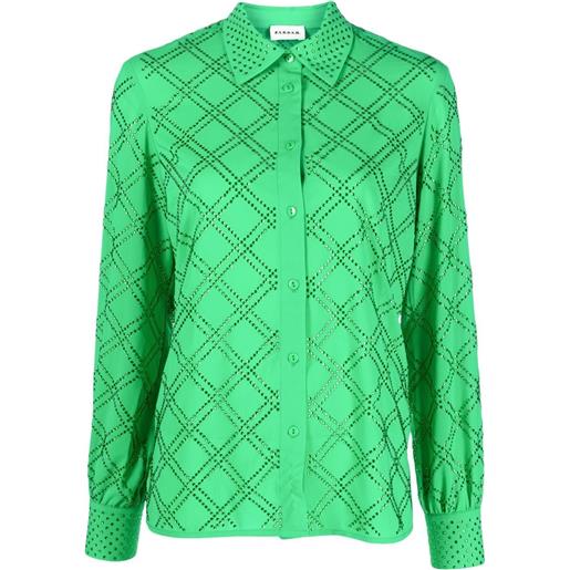 P.A.R.O.S.H. camicia con strass - verde