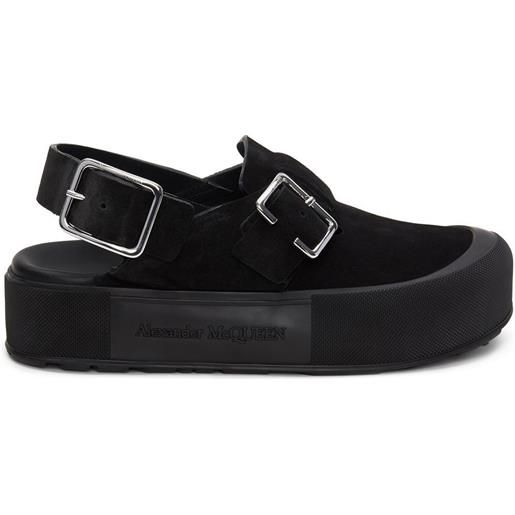 Alexander McQueen sandali con fibbia - nero