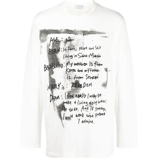 Yohji Yamamoto t-shirt pigment - bianco
