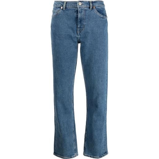 PS Paul Smith jeans crop a vita media - blu