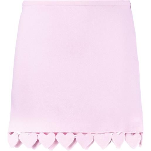MACH & MACH minigonna con dettaglio a cuori - rosa