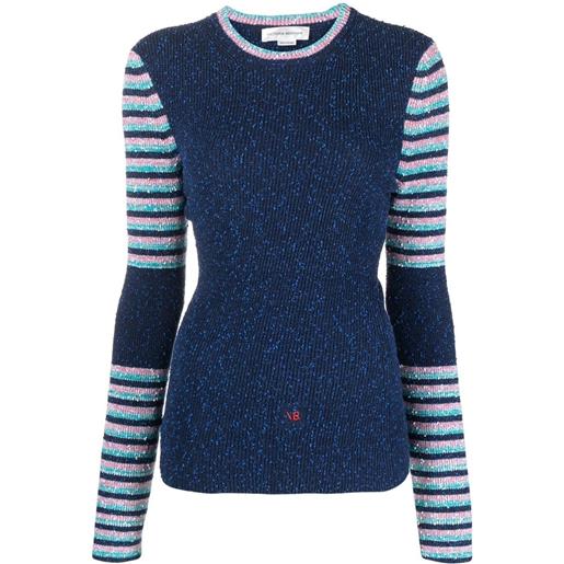 Victoria Beckham maglione a righe - blu