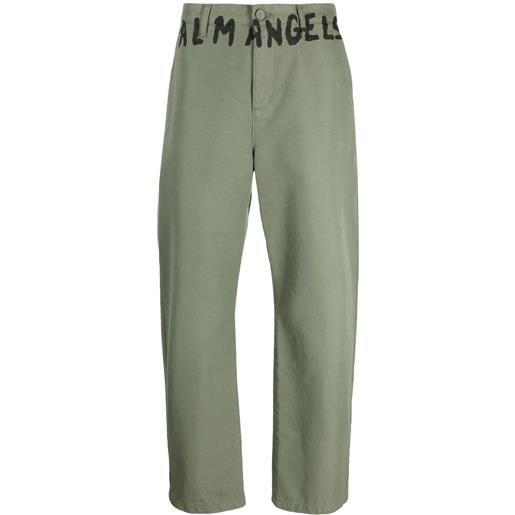 Palm Angels chino con stampa - verde