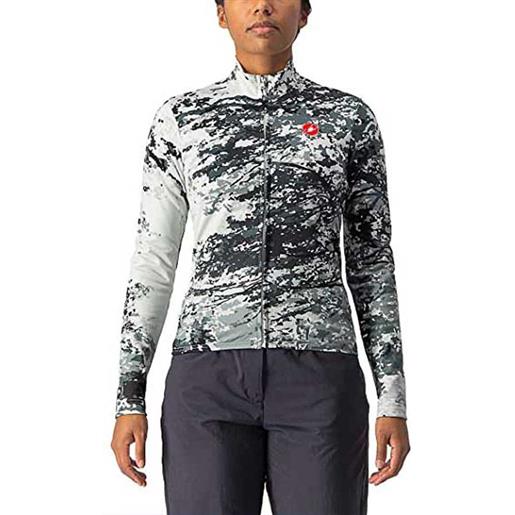 Castelli unlimited thermal long sleeve jersey verde m donna