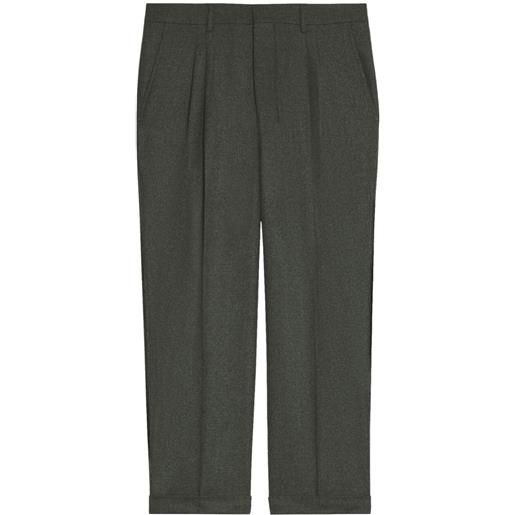 AMI Paris pantaloni affusolati con pieghe - grigio