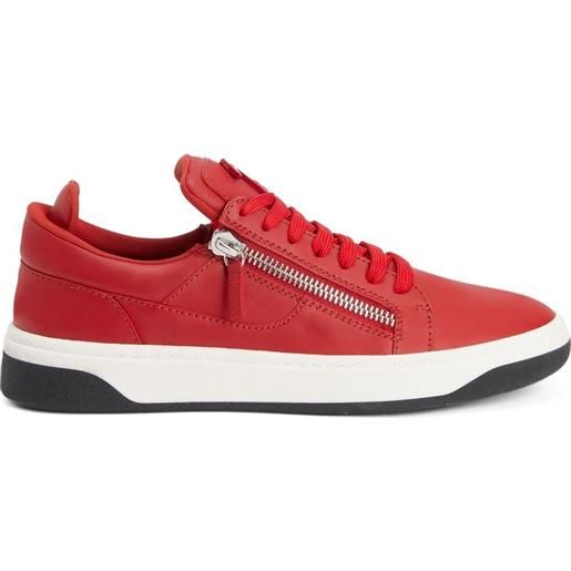 Giuseppe Zanotti sneakers con zip - rosso