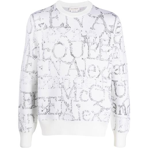 Alexander McQueen maglione girocollo con stampa - bianco
