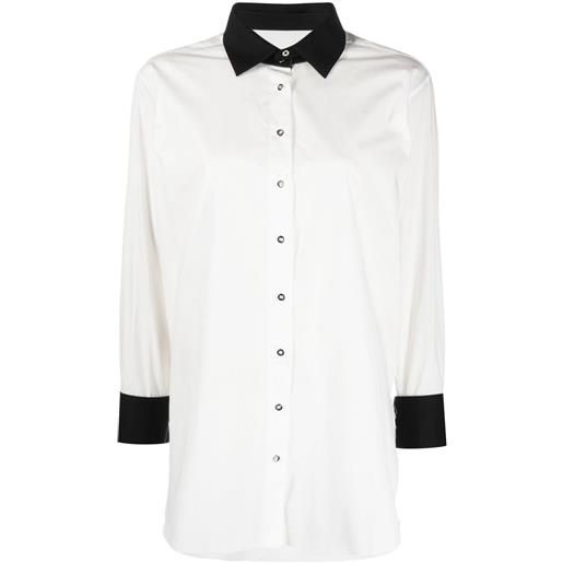 Marques'Almeida camicia bicolore - bianco