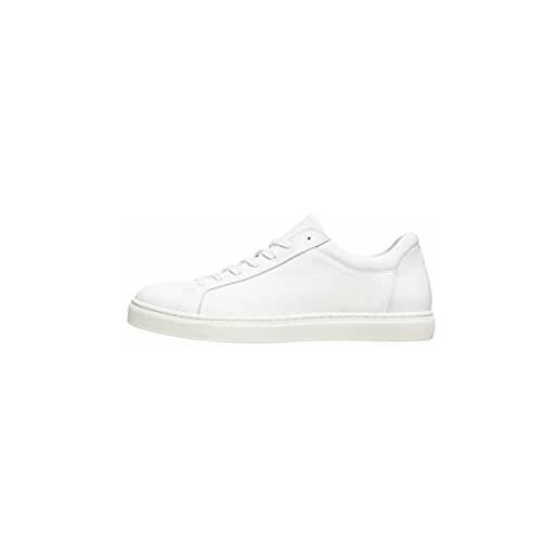 SELECTED HOMME slhevan leather trainer b noos, stivali uomo, bianco, 40 eu