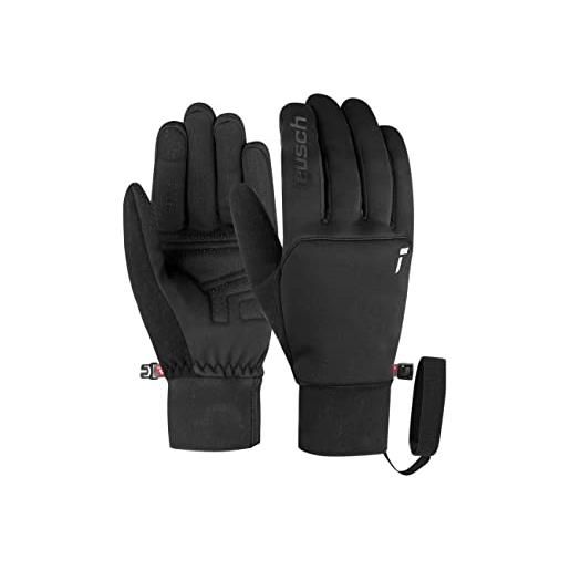 Reusch backcountry tec antivento, impermeabili, caldi, guanti da sci primaloft gold isolation touch screen invernali, nero/argento, 6.5 unisex-adulto