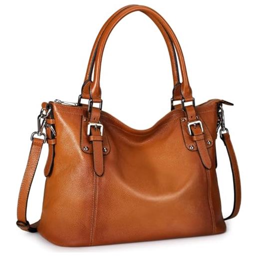 S-ZONE donna borsa vintage tote genuino morbida pelle classic hobo satchel crossbody borse a tracolla