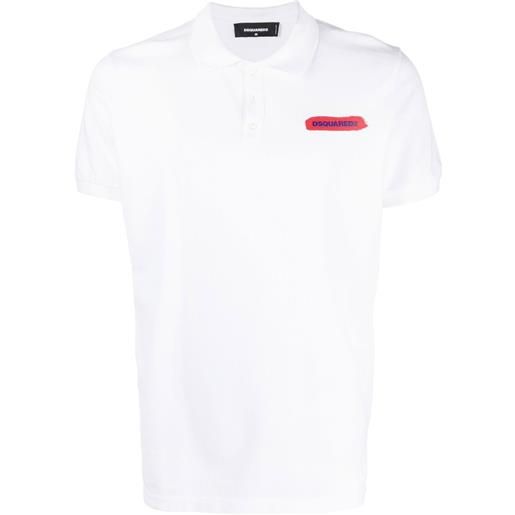 DSQUARED2 polo con stampa - bianco