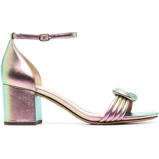 Alexandre Birman sandali con effetto metallizzato - verde