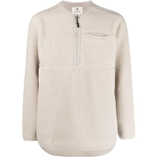 Snow Peak maglione con mezza zip - toni neutri