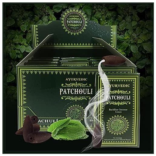 Ayurvedic - patchouli - 10 coni backflow incense