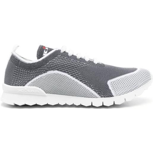 Kiton sneakers con ricamo - grigio