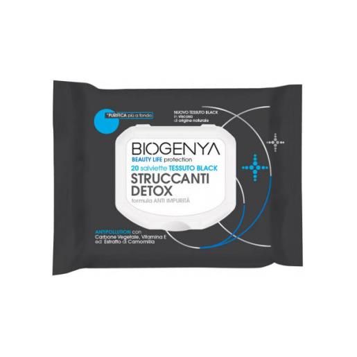 Biogenya beauty life protection 20 salviette tessuto black struccanti detox