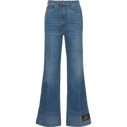 GUCCI jeans vita alta cosmogonie in denim di cotone