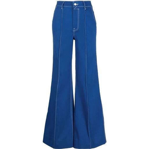 ZIMMERMANN high-waisted flared trousers - blu