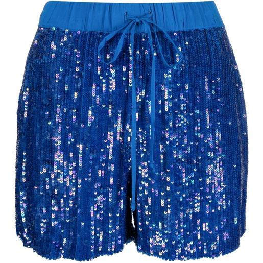 P.A.R.O.S.H. shorts con paillettes - blu