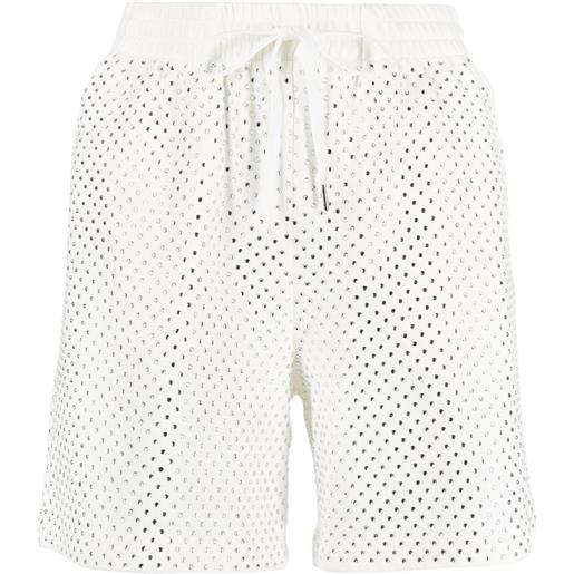 P.A.R.O.S.H. shorts con strass - bianco