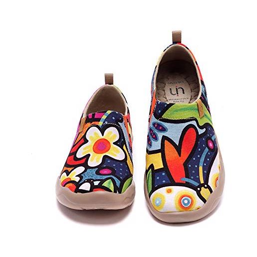 UIN scarpe espadrillas casual slip on mocassini donna estive art dipinte colorate basse sneakers tela da passeggio
