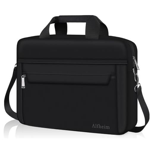 Alfheim 15,6-16 pollici borsa del computer portatile borsa a tracolla per le donne degli uomini, impermeabile leggero messenger bag per viaggi aziendali, compatibile con macbook pro 15,6