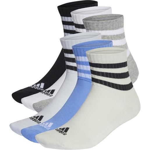 ADIDAS 3 stripes cushioned sportswear mid-cut 3p calzini