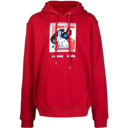 Mostly Heard Rarely Seen 8-Bit felpa con cappuccio creamy candy - rosso