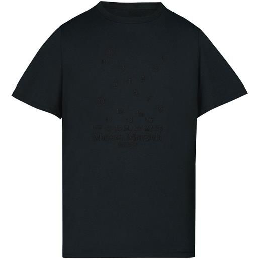Maison Margiela t-shirt numeric con ricamo - grigio