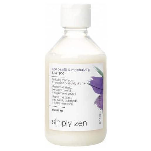 Simply Zen age benefit & moisturizing shampoo 250ml - shampoo idratante protettivo capelli colorati o leggermente secchi