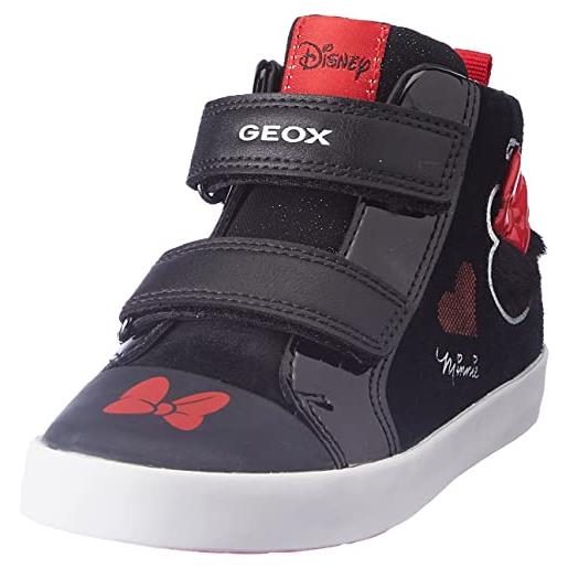 Geox b kilwi girl d, sneakers bambine e ragazze, multicolore (black red), 27 eu