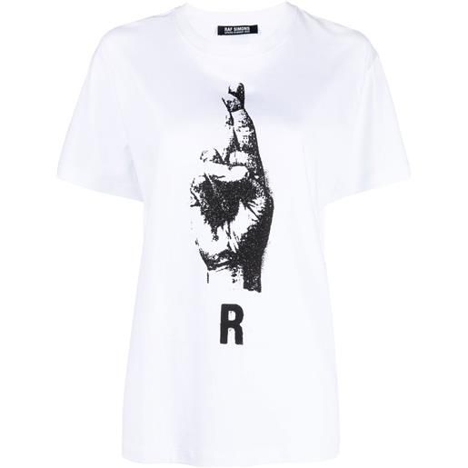 Raf Simons t-shirt con stampa - bianco