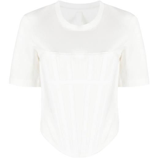 Dion Lee t-shirt a corsetto - bianco
